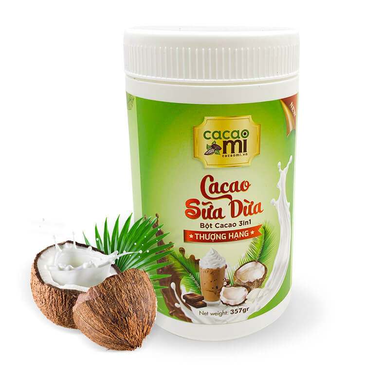 Bột cacao sữa dừa 375gr - 80k/lọ