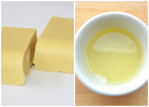 Hỗn hợp bơ ca cao và trứng